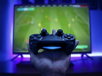 controller depicting gaming addiction