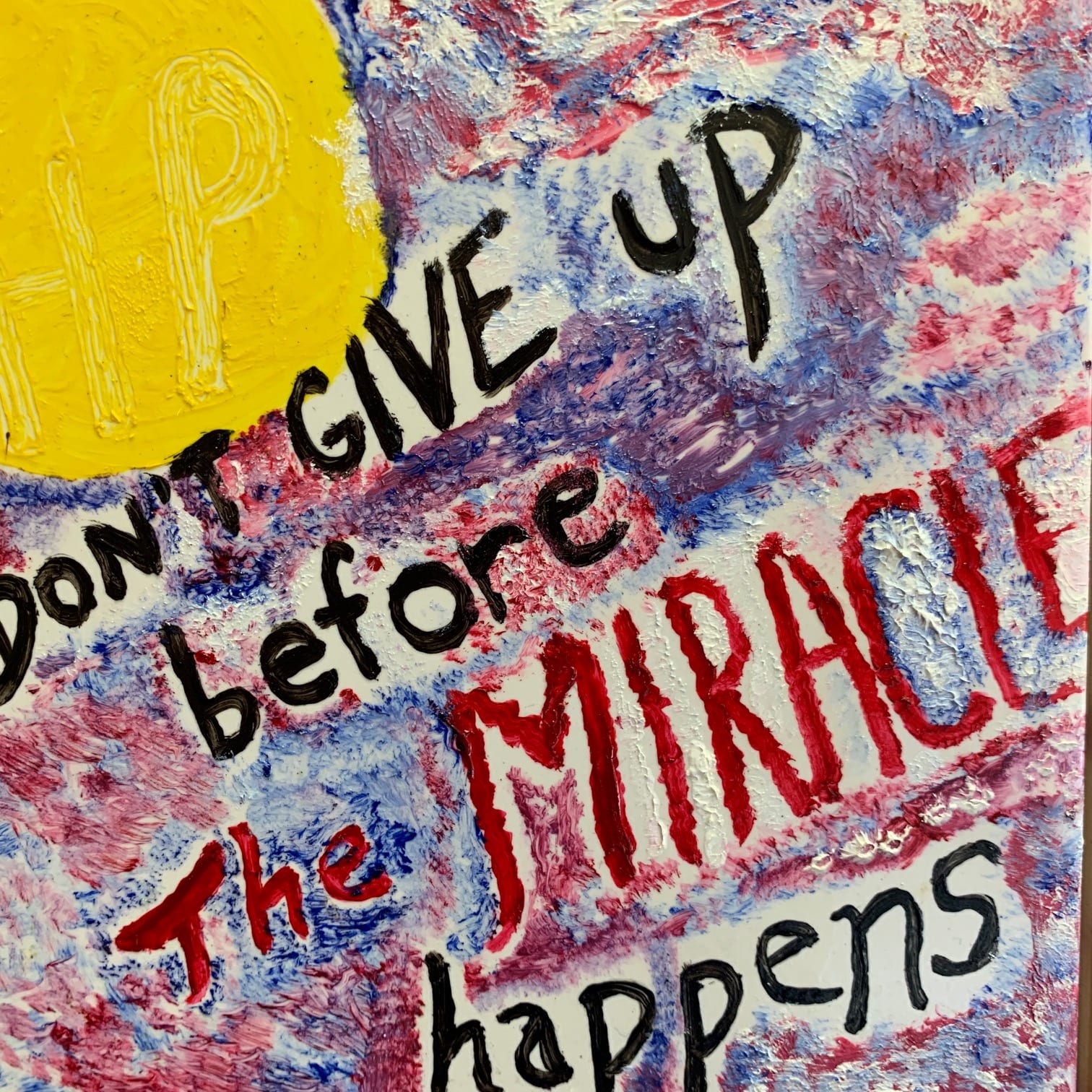 don't give up message