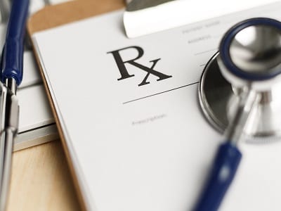 Rx prescription pad depicting the opioid crisis