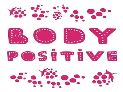 body positive message depicting body image issues