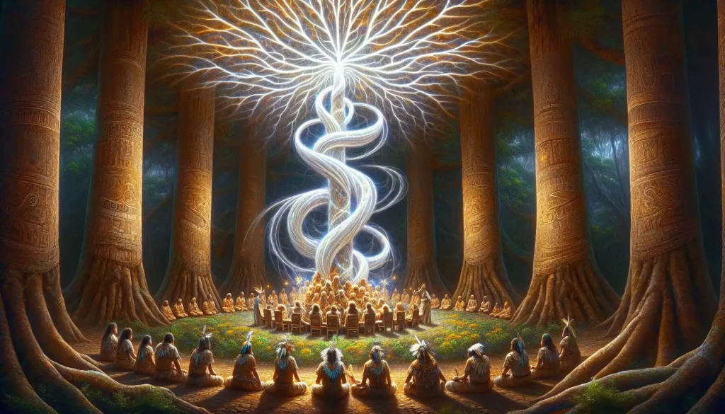 Artistic Representation of Indigenous Ritual with DMT Containing Plant | Turning Point of Tampa